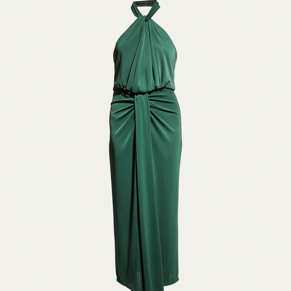NWT Cinq à Sept Emerald Green Midi Dress Size: 14
